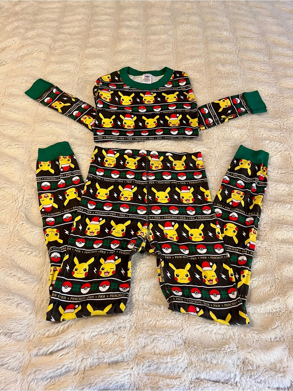 Hanna Andersson Pokémon Pikachu Christmas Pajamas Boys Size 12
